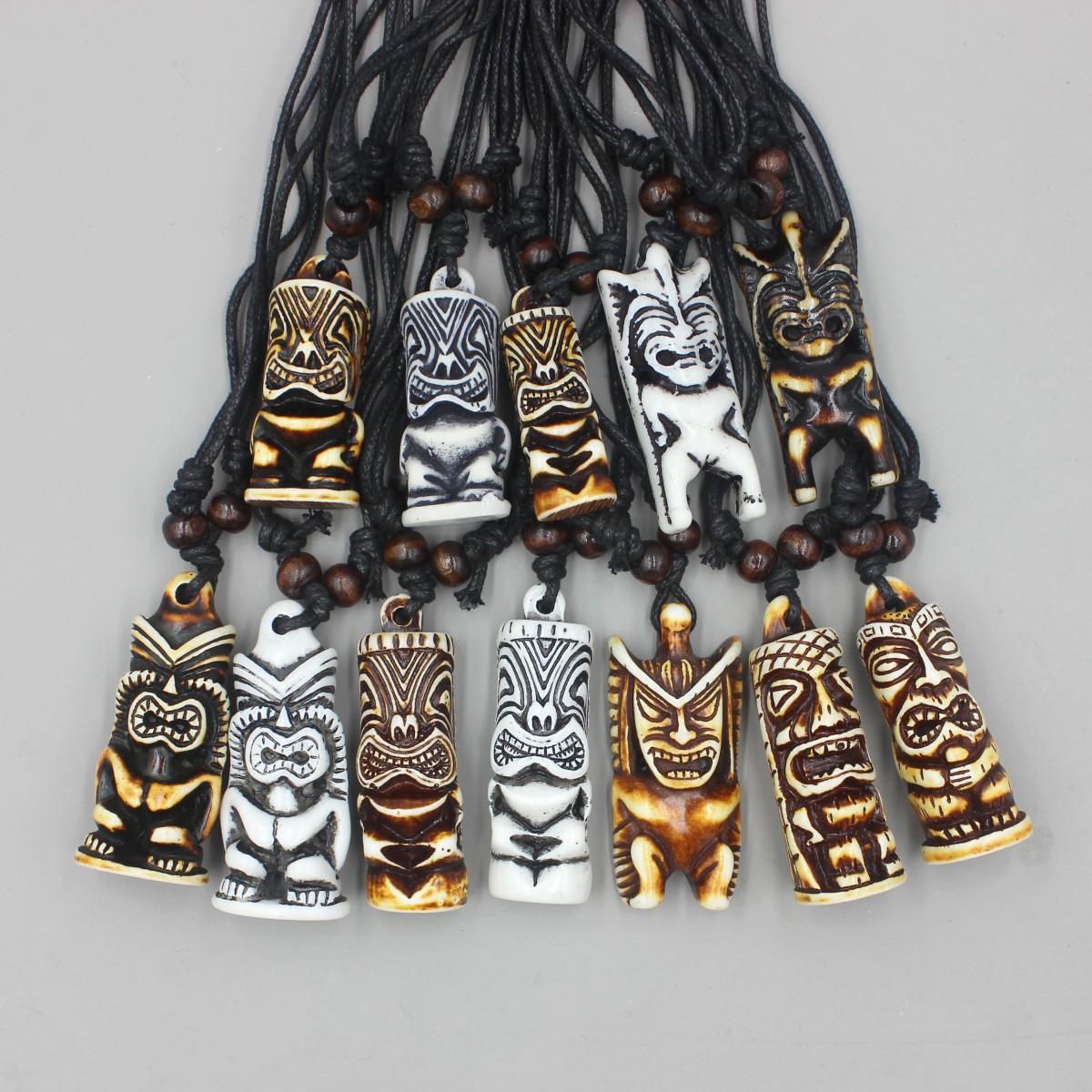 Vintage Fashion Nz - 12 peças/lote de Colares Totem Tiki
