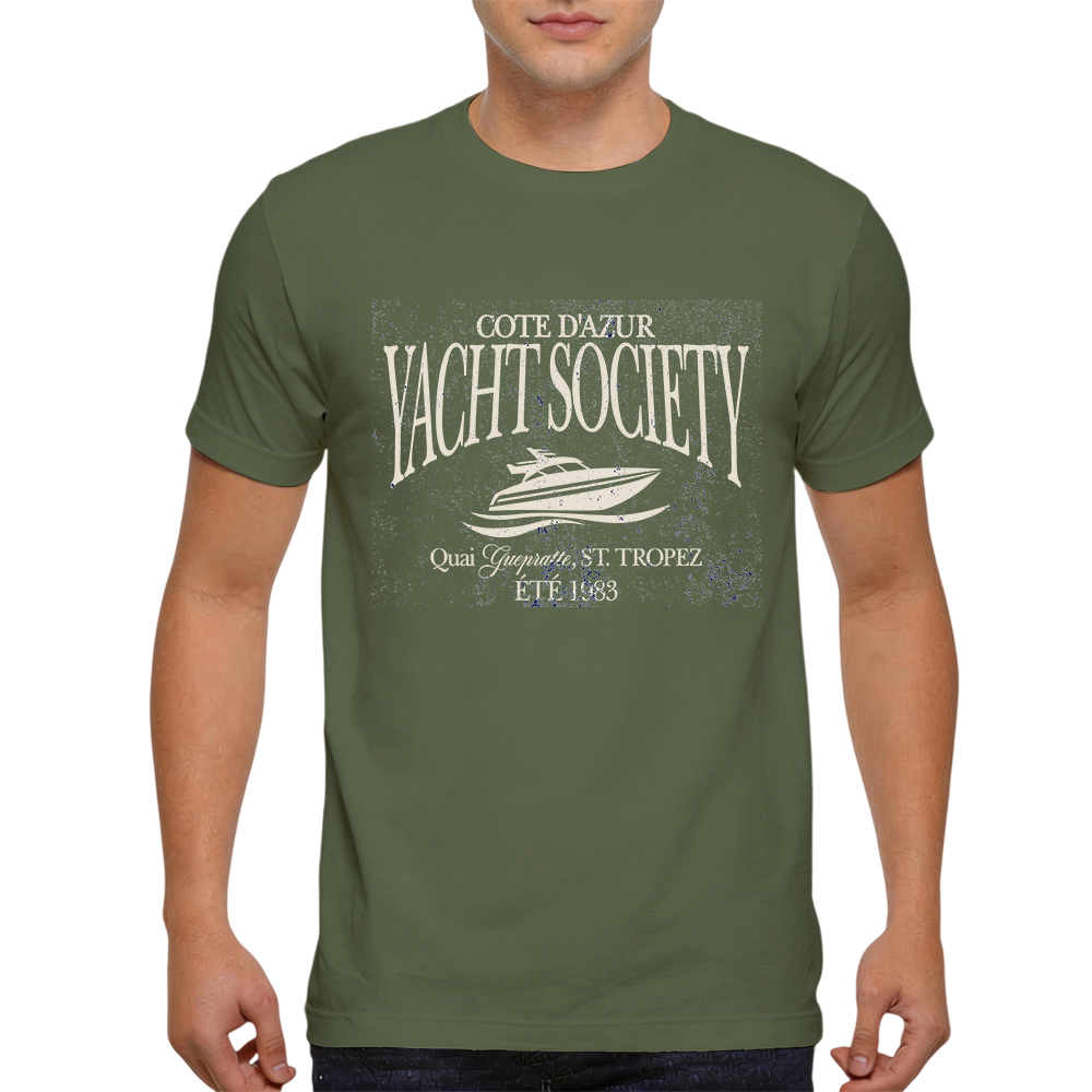 Vintage Yacht Fashion - Camiseta masculina 100% algodão, modelo EST