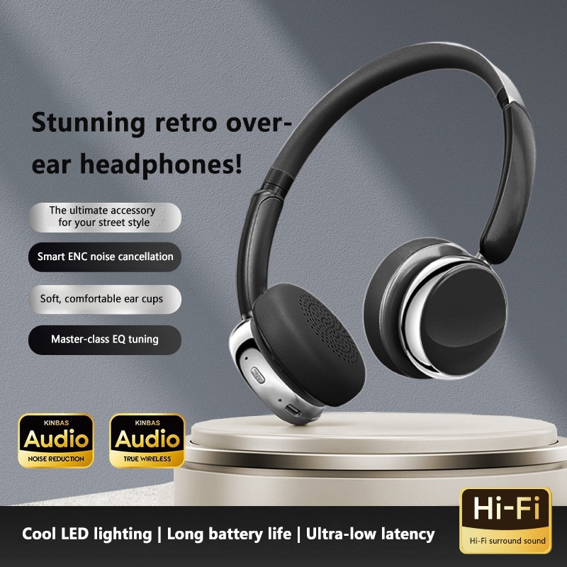 Vintage Fashion Video - Fones de Ouvido Over Ear Retro