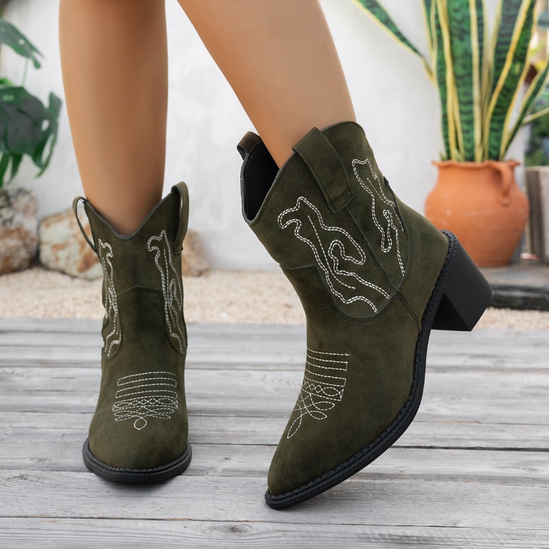 Botas Femininas de Cano Médio  - Vintage Fashion Trends avaliação e preço