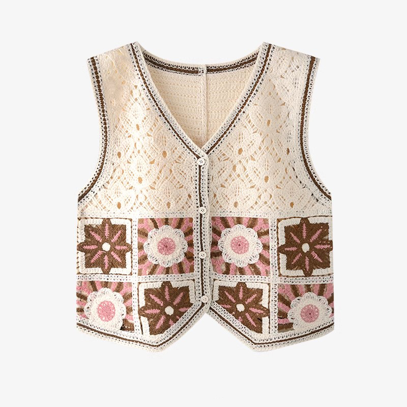 Vovó quadrado crochê colete mu - Crochet Top Boho avaliação e preço