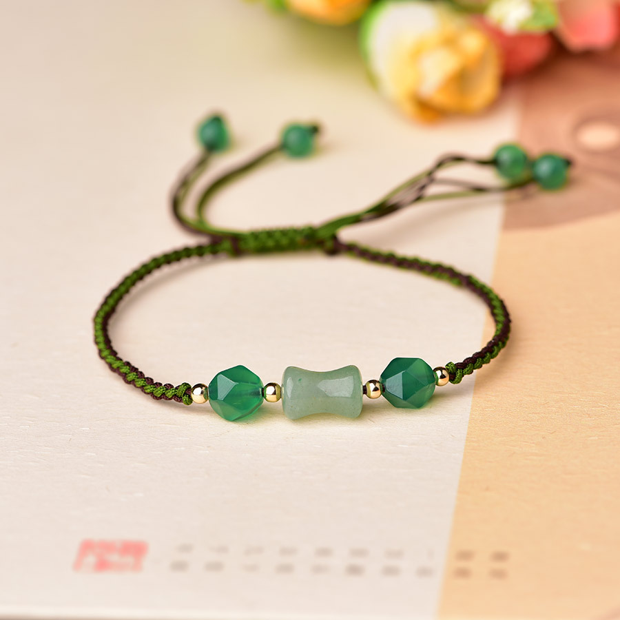 Verde natural jade contas puls - Vintage Fashion Designer avaliação e preço
