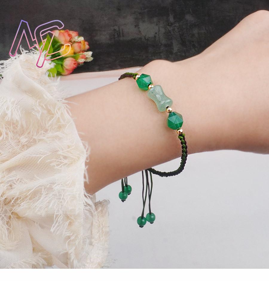 Verde natural jade contas puls - Vintage Fashion Designer avaliação e preço