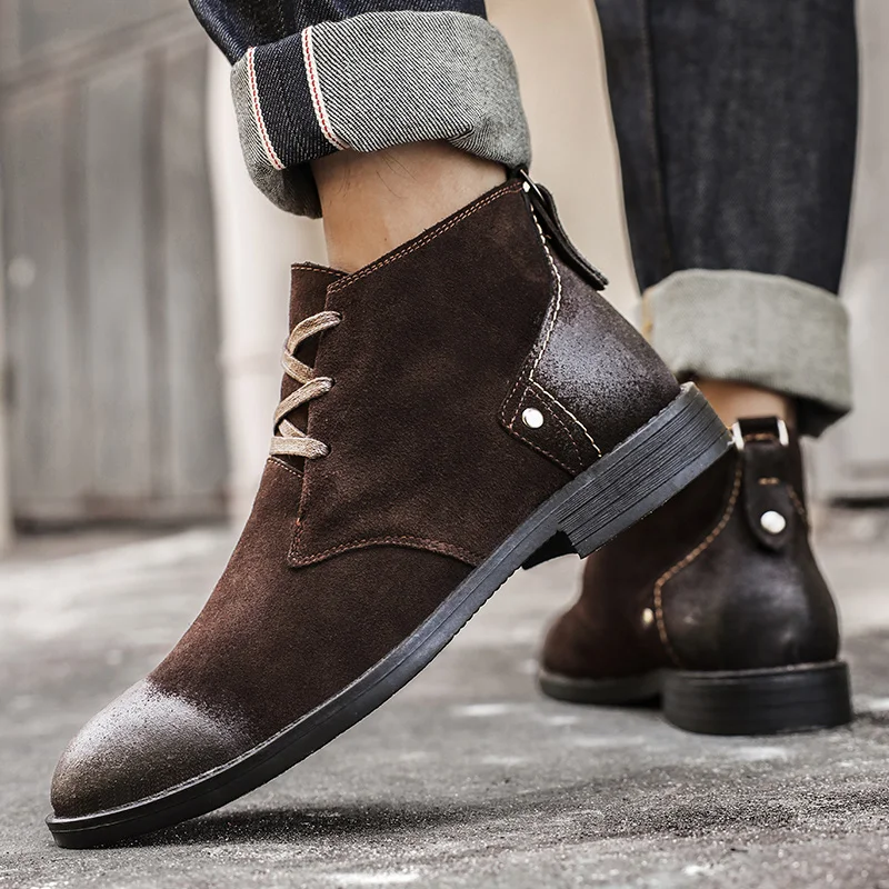 Nova camurça de vaca botas de  - Vintage Old Fashion avaliação e preço