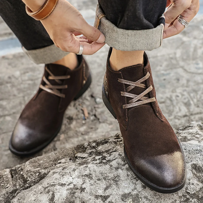 Nova camurça de vaca botas de  - Vintage Old Fashion avaliação e preço