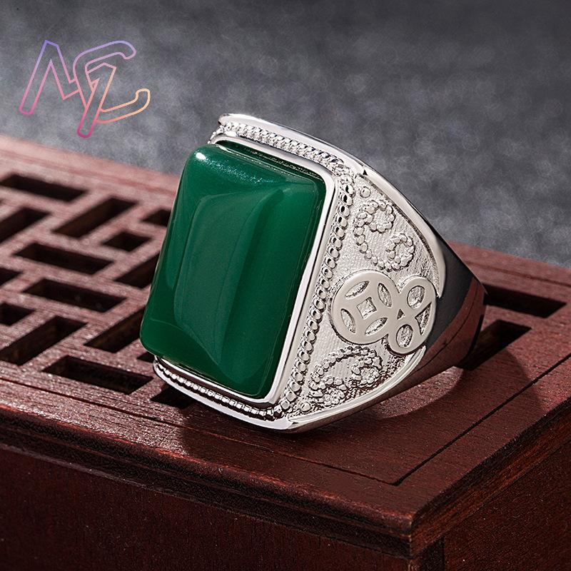 Anéis de jade natural verde, j - Vintage Fashion Designer avaliação e preço
