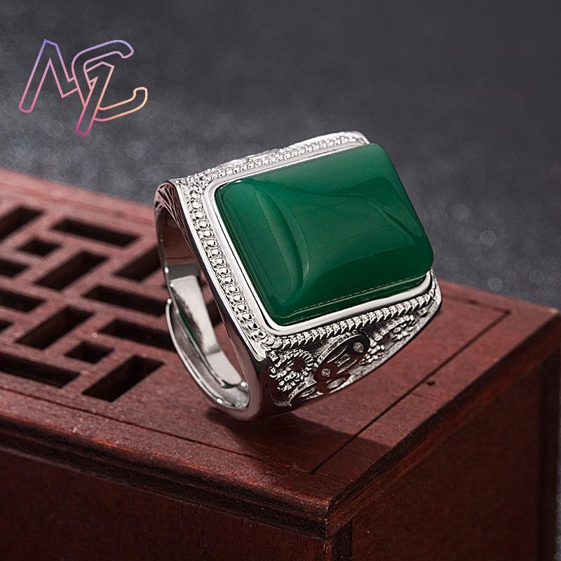 Anéis de jade natural verde, j - Vintage Fashion Designer avaliação e preço