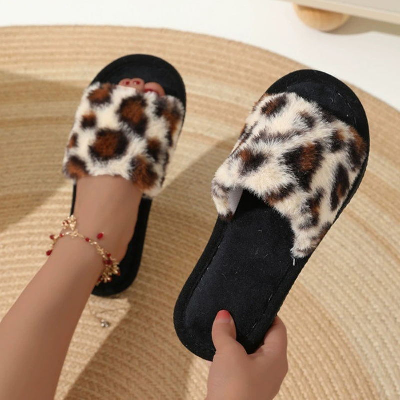 Vintage leopardo casa chinelos - Vintage Old Fashion avaliação e preço