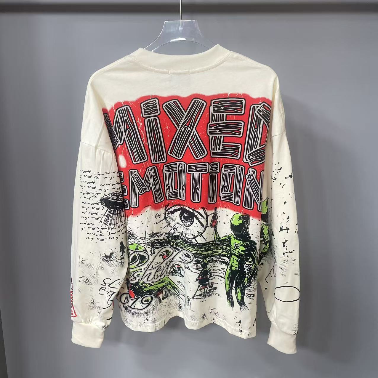 Camiseta de Manga Longa MIXED- - Vintage Fashion Designer avaliação e preço