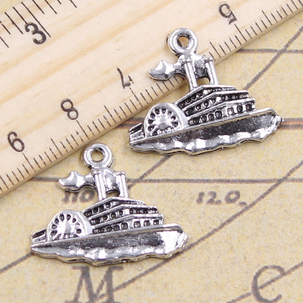 15 pçs encantos lancha iate la - Vintage Yacht Fashion avaliação e preço