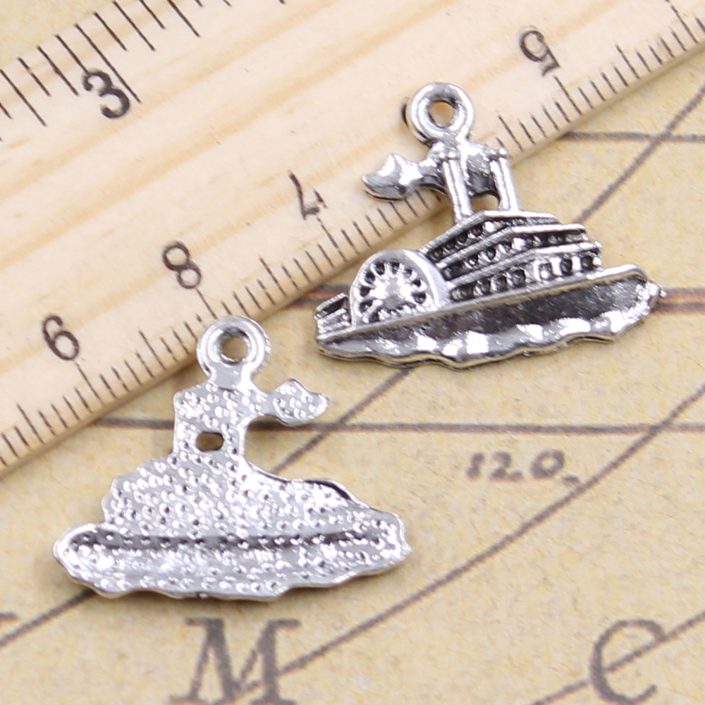 15 pçs encantos lancha iate la - Vintage Yacht Fashion avaliação e preço