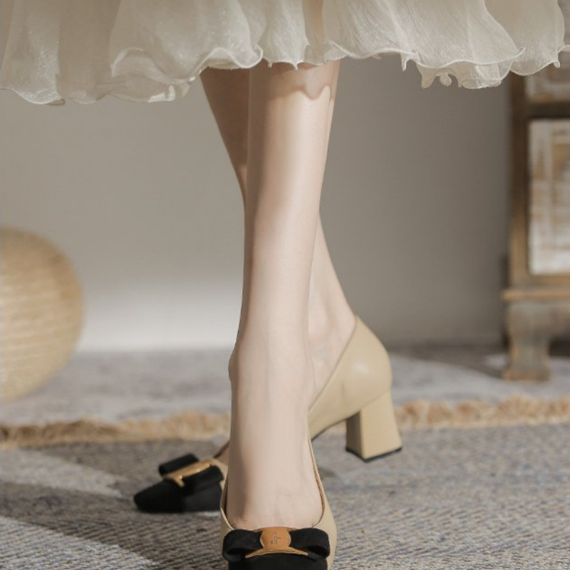 Sapatos de salto grosso com du - Vintage Old Fashion avaliação e preço