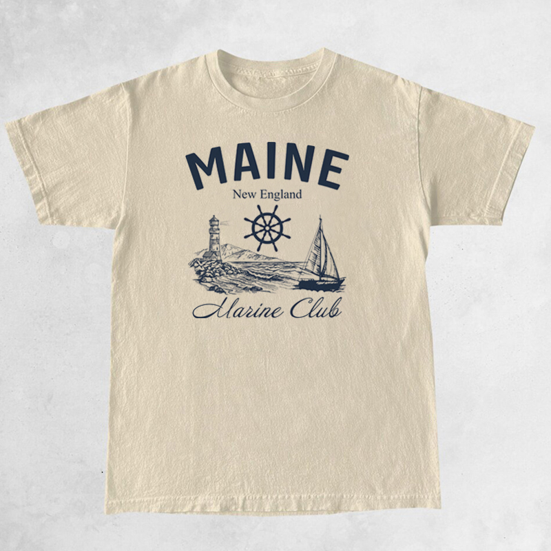 T-shirt de manga curta para as - Vintage Yacht Fashion avaliação e preço