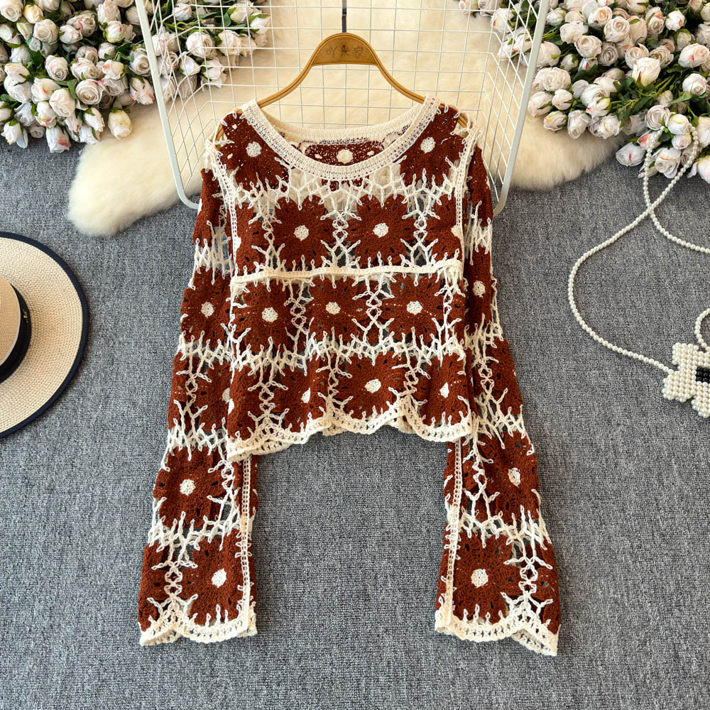 Blusa Cropped de Crochê Floral - Crochet Top Boho avaliação e preço