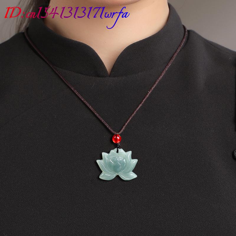 Myanmar jadeite lótus pingente - Vintage Fashion Designer avaliação e preço