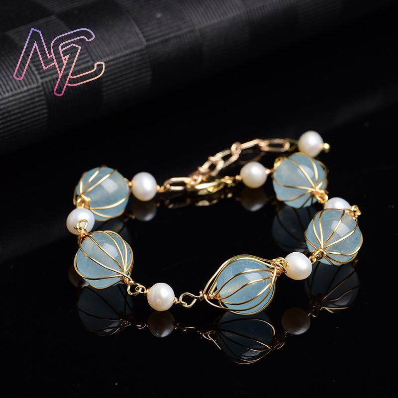 Azul natural jade grânulo brin - Vintage Fashion Designer avaliação e preço