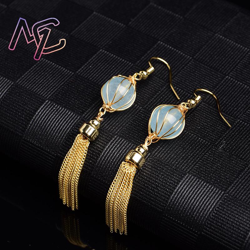 Azul natural jade grânulo brin - Vintage Fashion Designer avaliação e preço