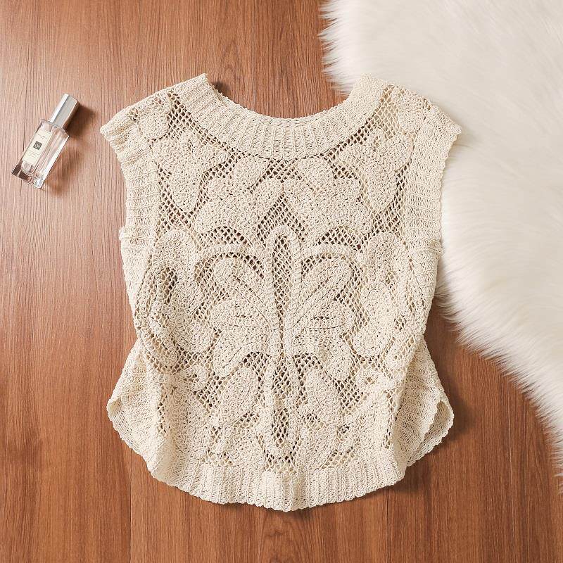 Novo Colete Feminino Boho de C - Crochet Top Boho avaliação e preço